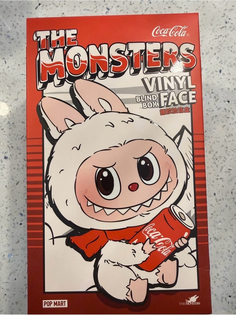Discontinued, unopened, Coca Cola The Monsters Vinyl Blind Box Face - Red White